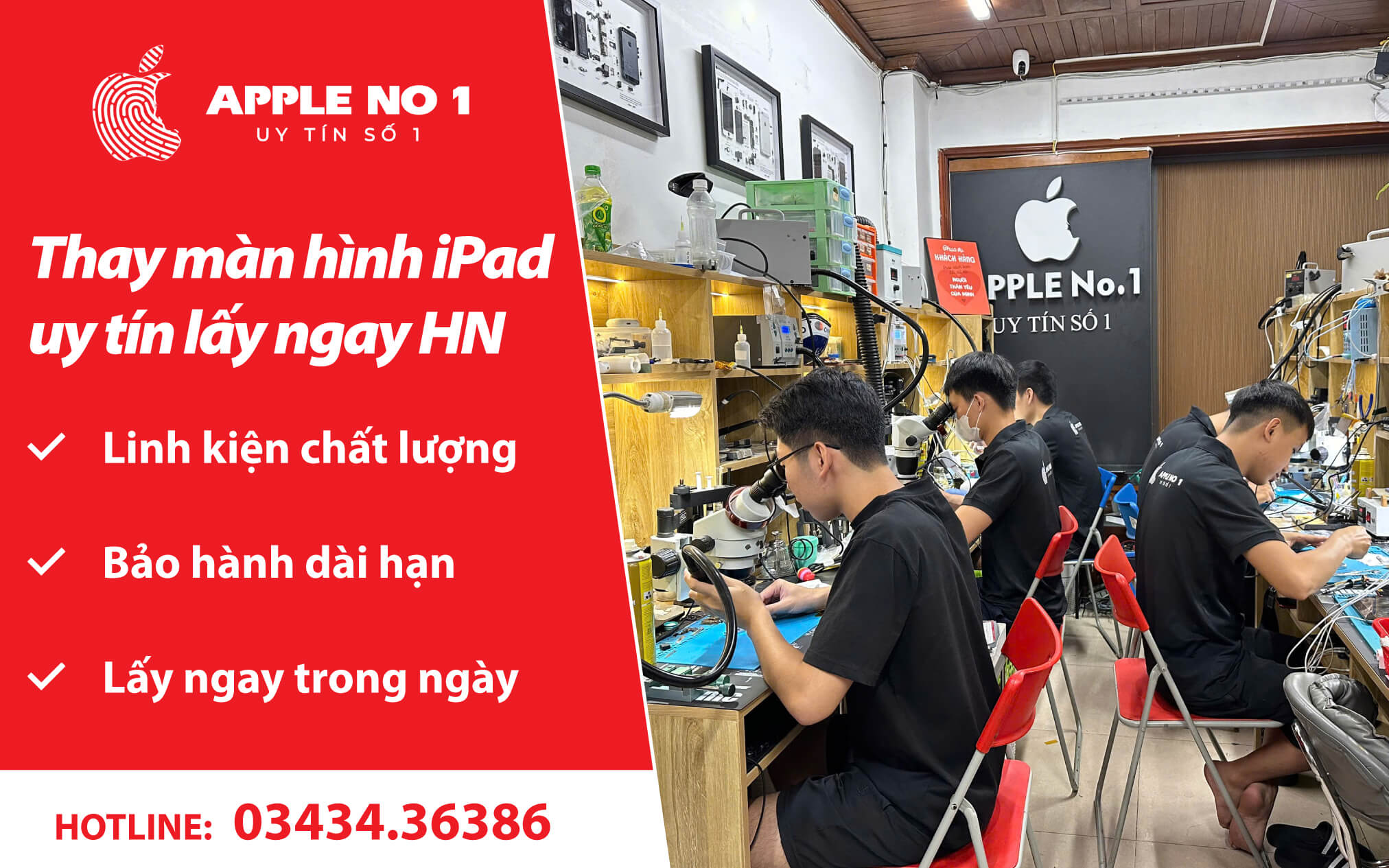 địa chỉ thay màn hình ipad uy tín Hà Nội - apple no.1
