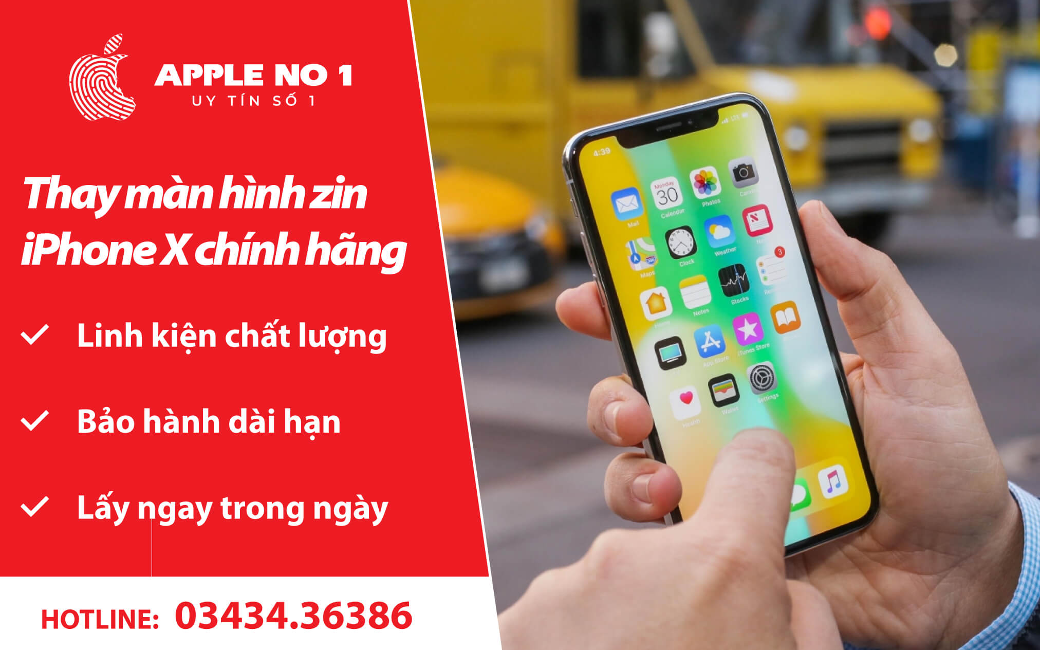 thay man hinh ipX gia re tai apple no.1 Ha Noi