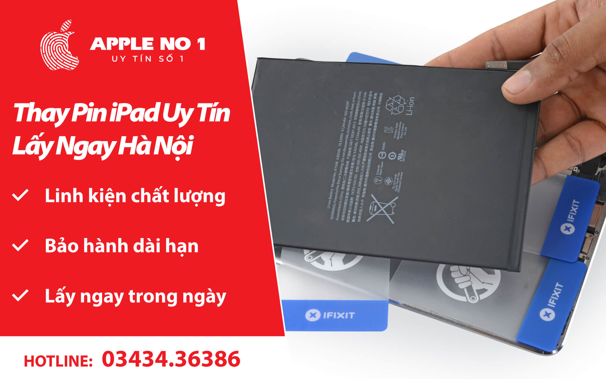 thay pin ipad hà nội - appleno1