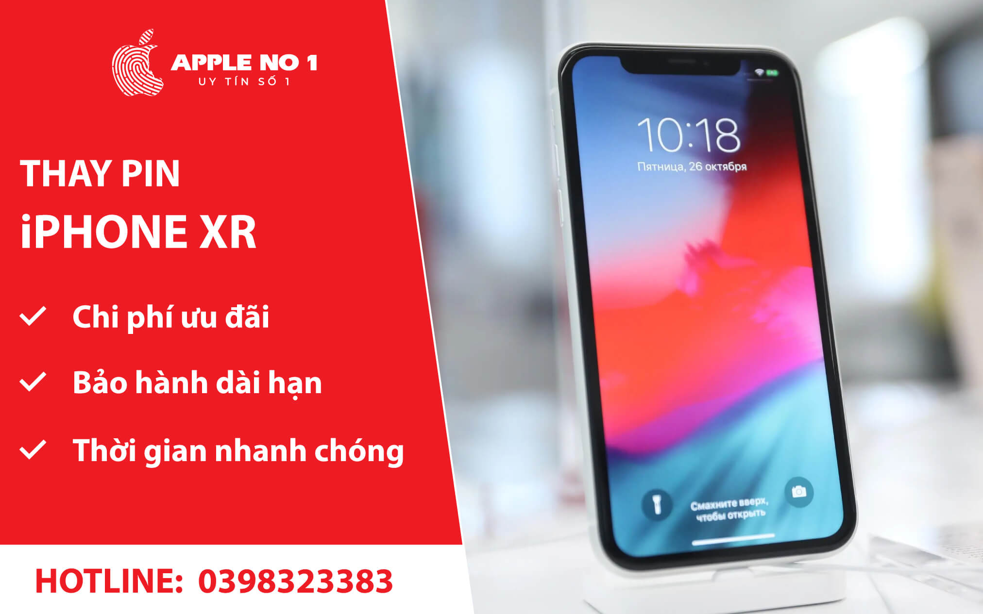 thay pin iphone xr appleno1