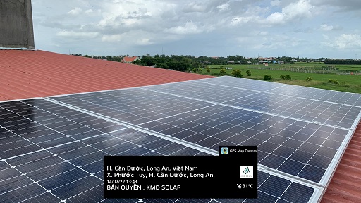 Công trình lắp điện năng lương mặt trời của đội ngũ KMD SOLAR