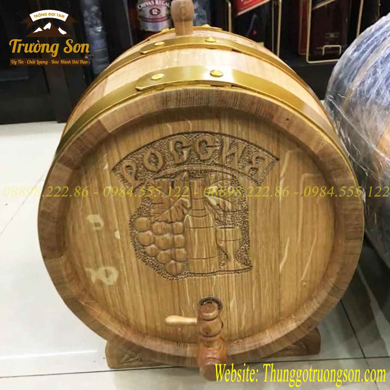 Thùng rượu gỗ sồi nhập khẩu