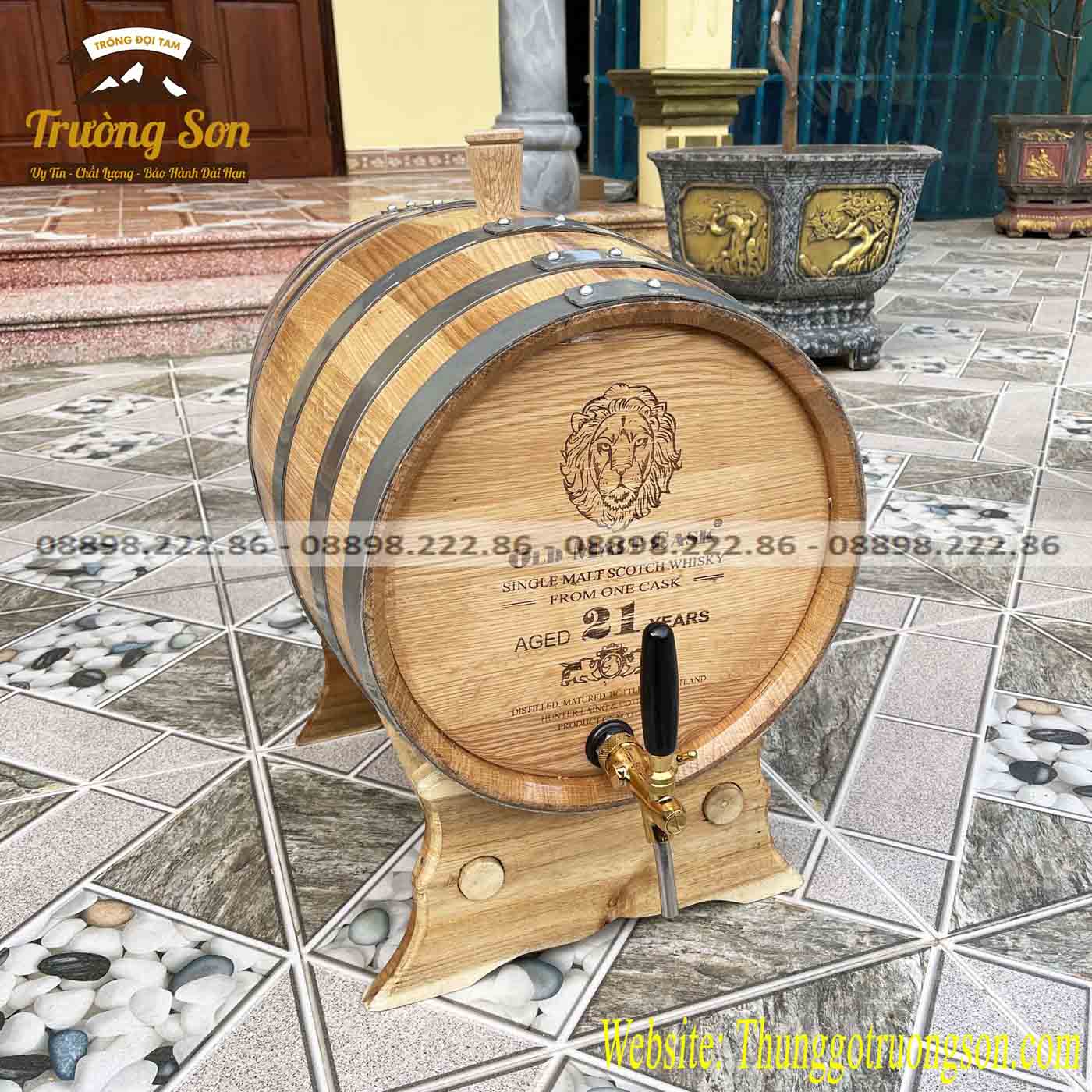 Thùng đựng rượu bằng gỗ sồi 50 lít