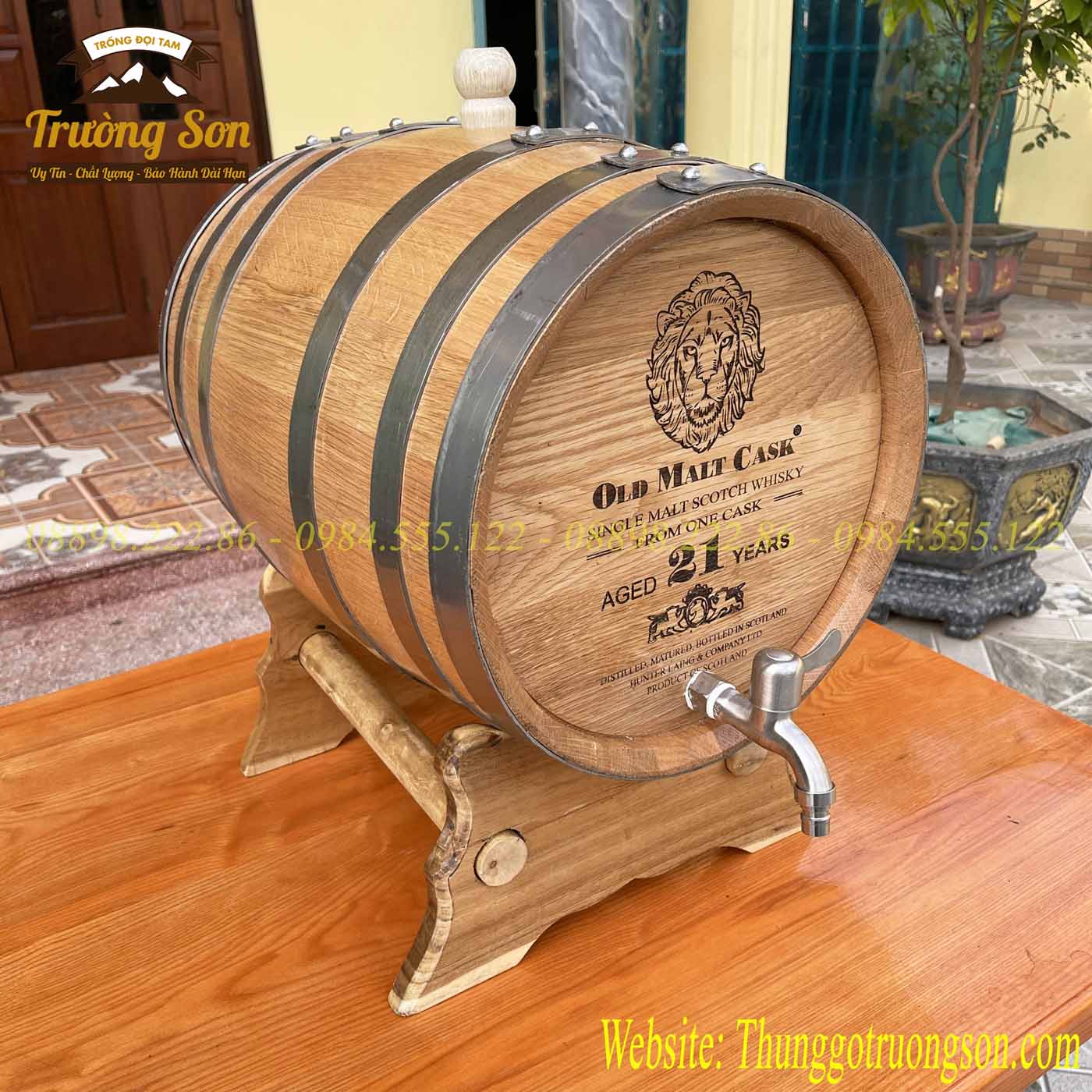 Thùng đựng rượu gỗ sồi 20 lít