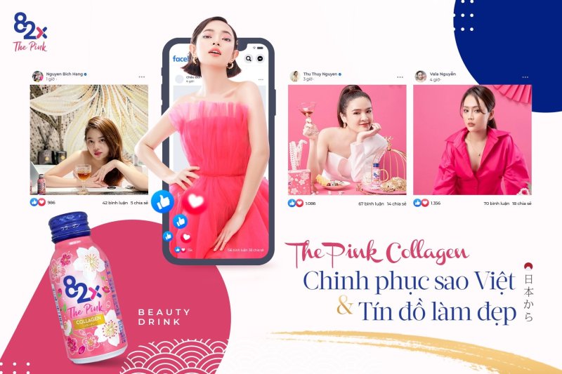 The Pink Collagen 82x chinh phục sao Việt