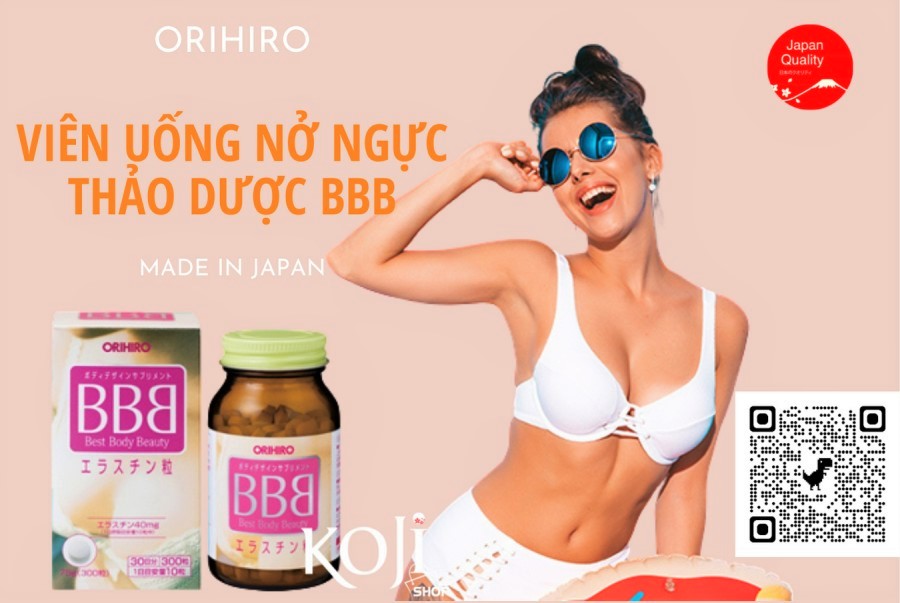 Viên uống nở ngực Orihiro BBB Best Body Beauty 