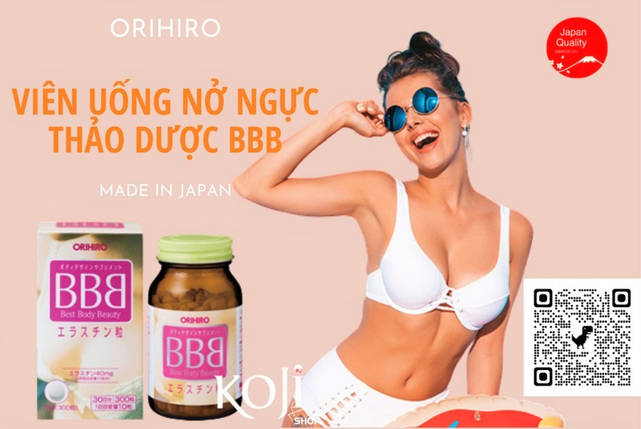Viên uống nở ngực Orihiro BBB Best Body Beauty