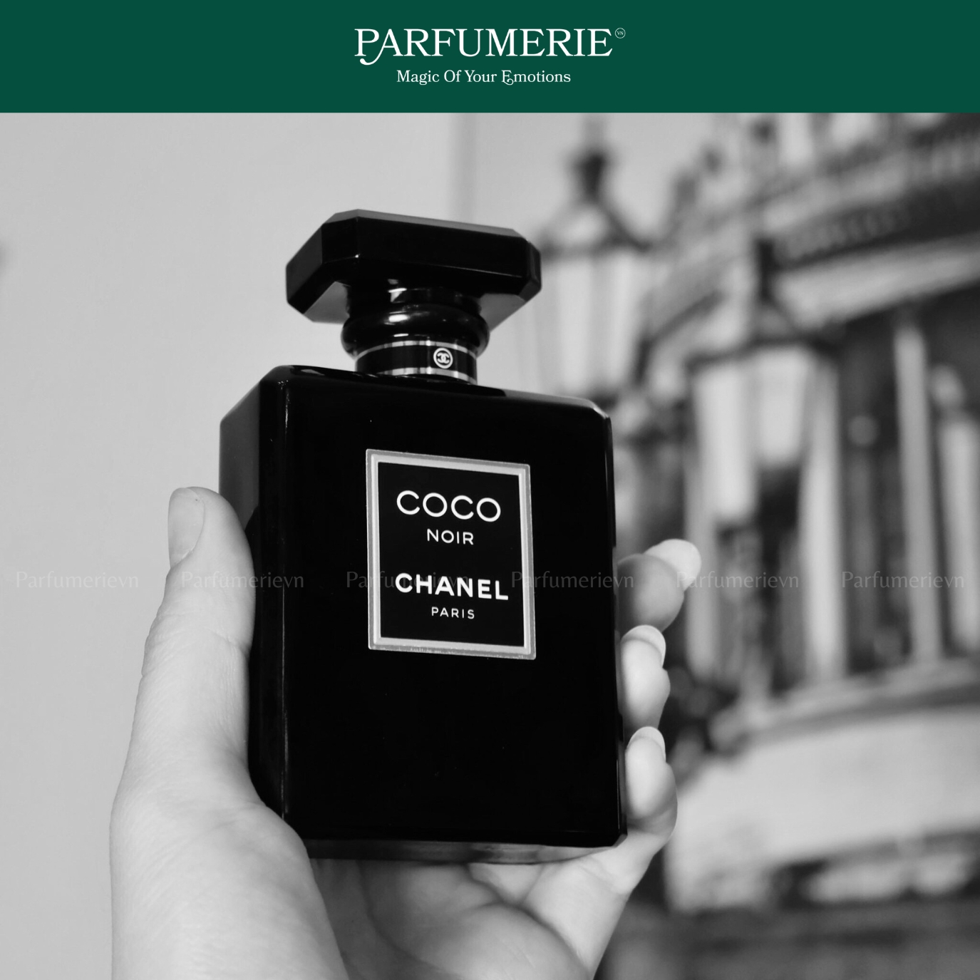 Thiết kế chai nước hoa chính hãng Chanel Coco Noir EDP 100ml đầy huyền bí và cổ điển