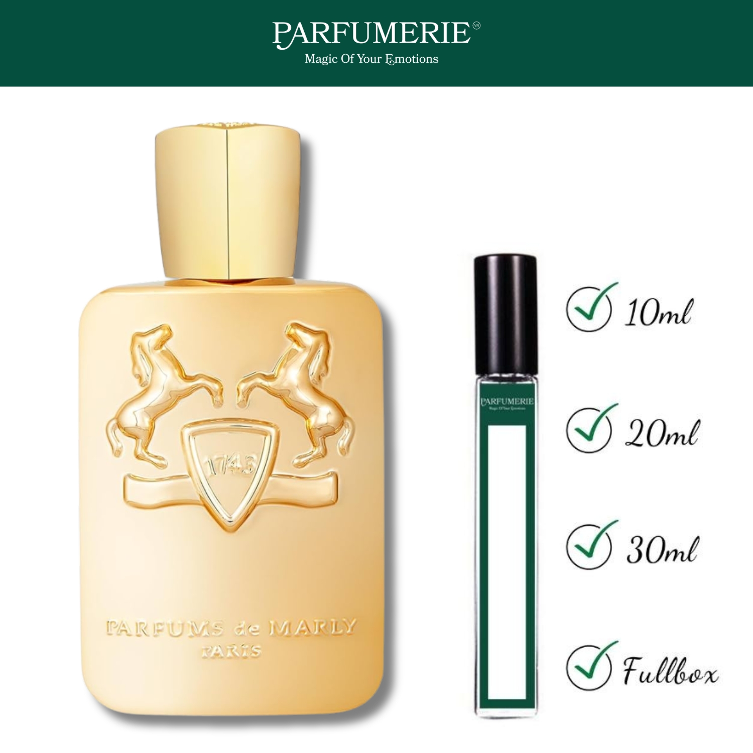 Nước hoa chiết Godolphin từ Parfumerie có đa dạng dung tích để lựa chọn