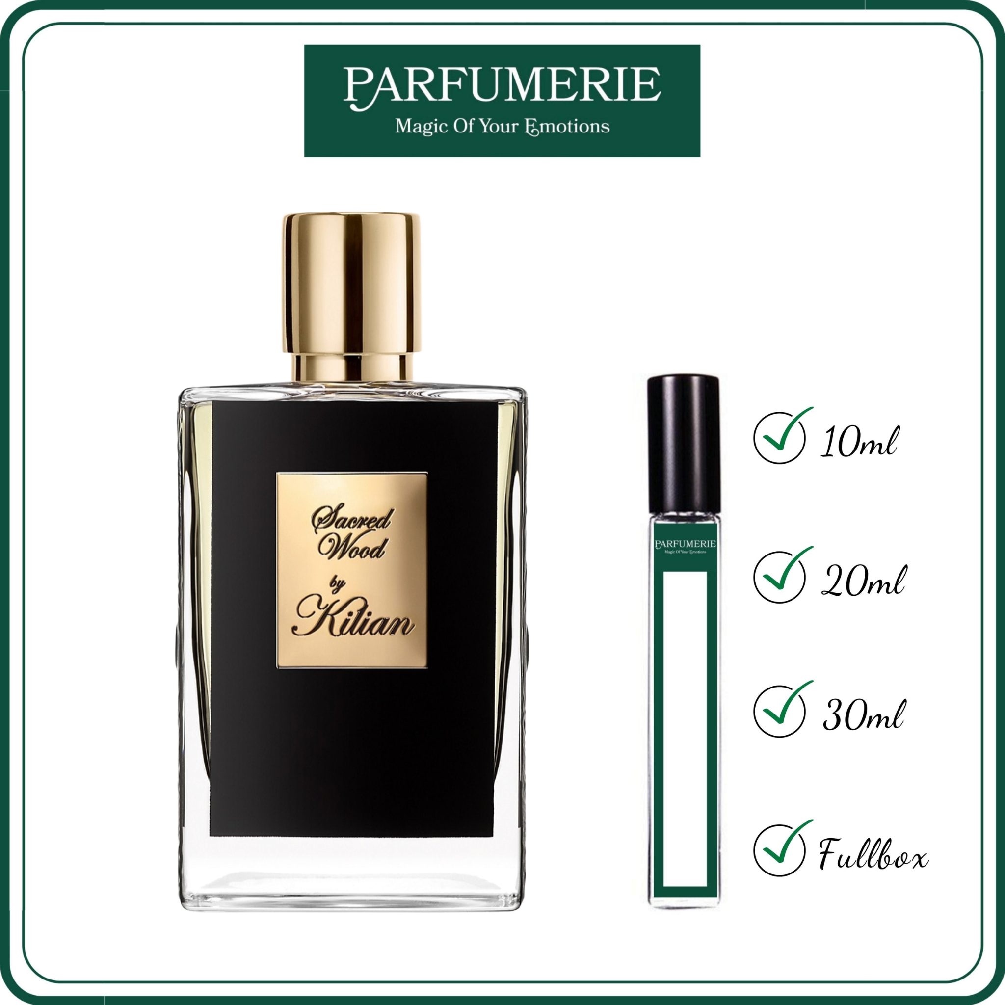 Nước hoa chiết chính hãng Kilian Sacred Wood từ Parfumerie đa dạng dung tích để khách hàng trải nghiệm