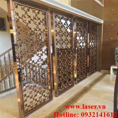 cắt đồng thau làm vách ngăn hoa văn trang trí tuyệt đẹp