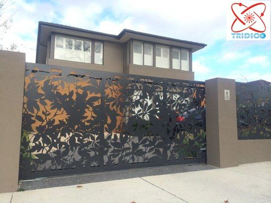 mẫu cổng sắt hoa văn hiện đại