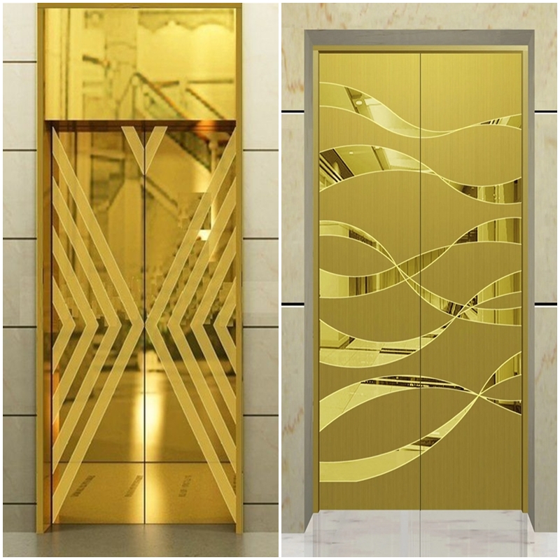 khắc tráng gương inox vàng 304 là cửa thang máy