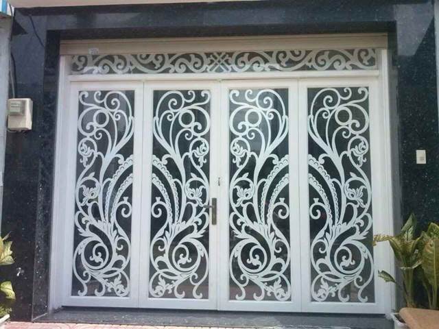 làm cửa sắt 4 cánh hoa văn cực đẹp bằng máy cắt laser fiber