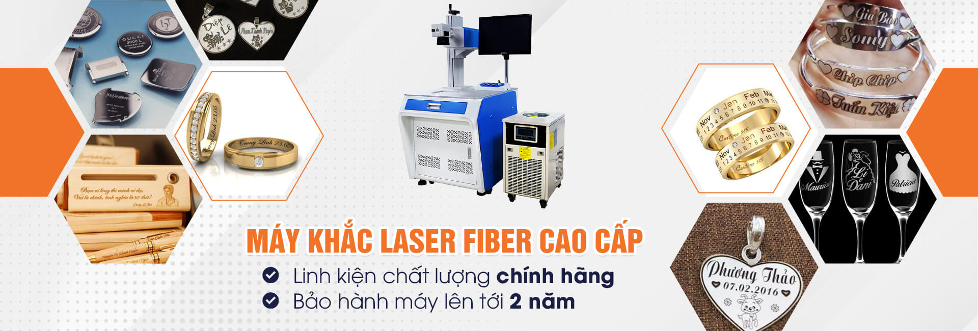 Máy khắc laser fiber kim loại cao cấp