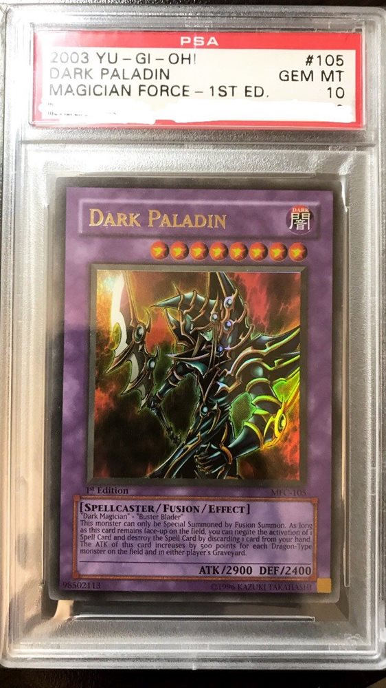 2003 Magician's Force 1st Edition Dark Paladin Alternate Art PSA 10