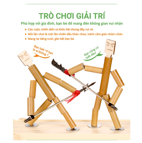 Bộ Trò Chơi Giải Trí Người Gỗ Đối Kháng Chất Lượng Cao - Giải Toả Căng Thẳng, Xả Stress