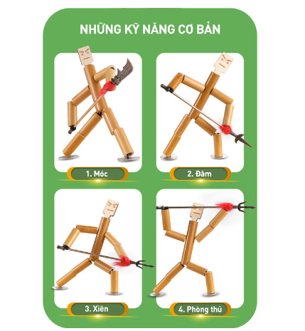 Bộ Trò Chơi Giải Trí Người Gỗ Đối Kháng Chất Lượng Cao - Giải Toả Căng Thẳng, Xả Stress