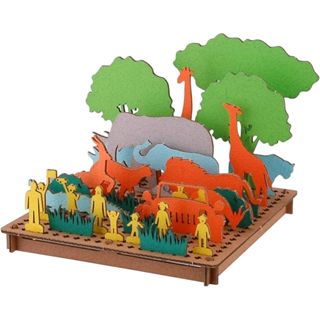 Bộ Mô Hình Giấy Thủ Công Paper Craft PUSU PUSU Địa Danh Nổi Tiếng Thế Giới - Chính Hãng Nhật Bản