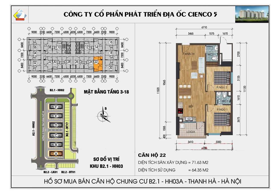 mặt bằng căn hộ chung cư Thanh Hà 6 tòa mới HH03A, HH03B, HH03C, HH03D, HH03E, HH03F