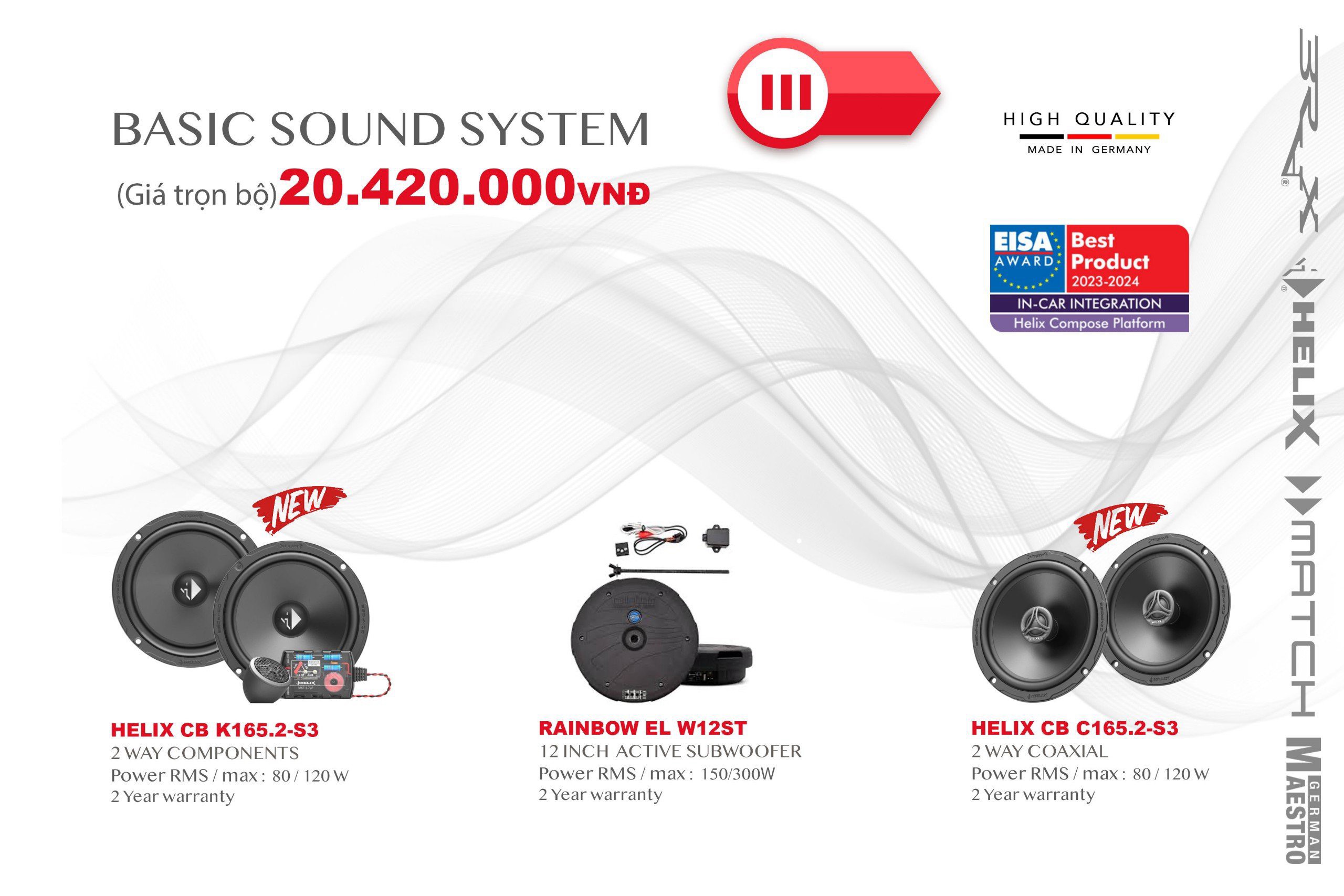 Bảng giá tổng hợp nâng cấp hệ thống âm thanh tại MPVSAIGON