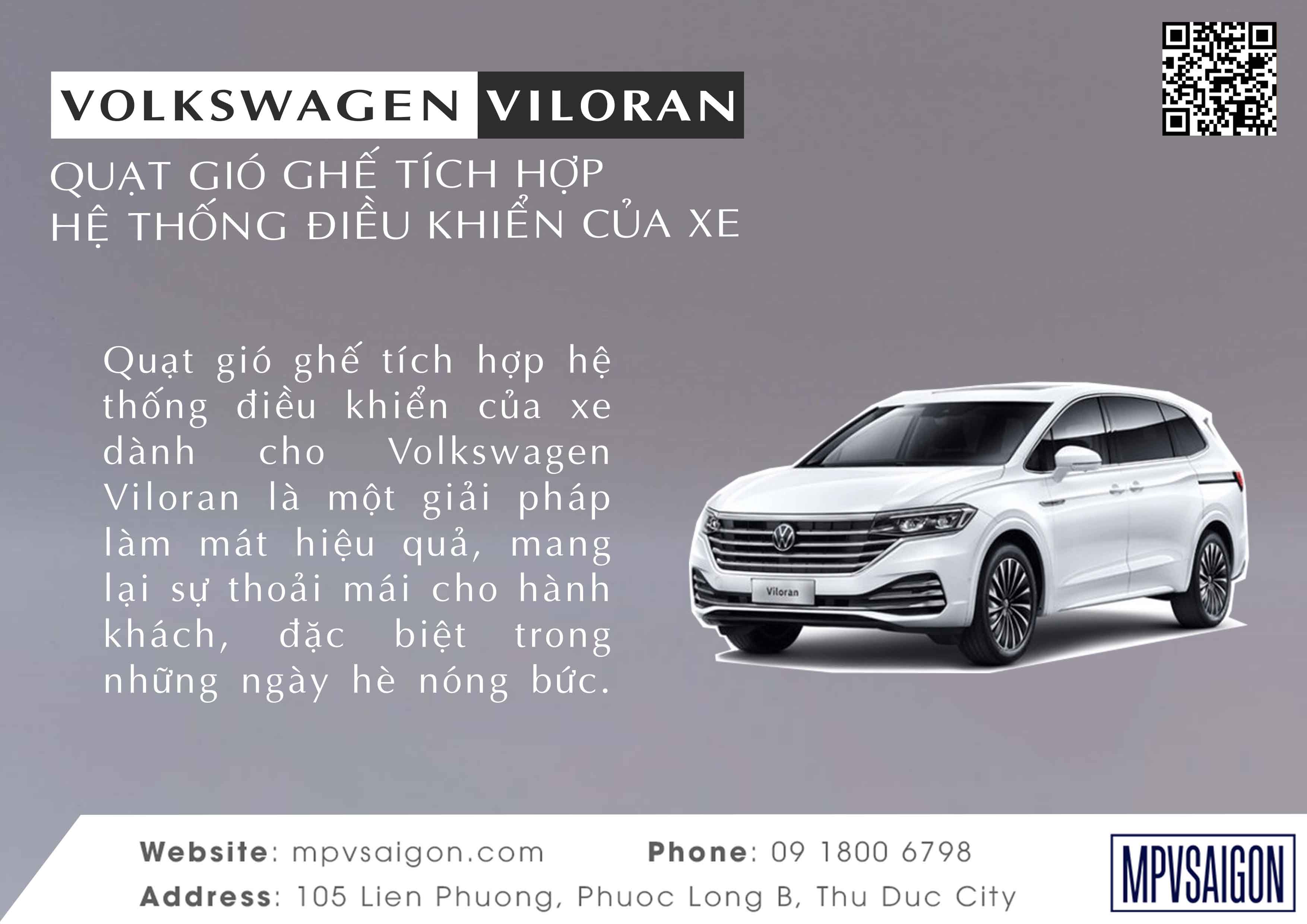 Hệ thống quạt thông gió Viloran (zin nhà máy) điều khiển trên màn hình 