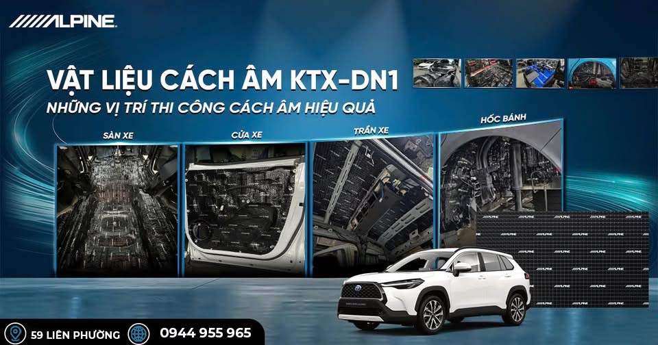 Cách âm xe hơi bằng vật liệu Alpine - Audio Technica