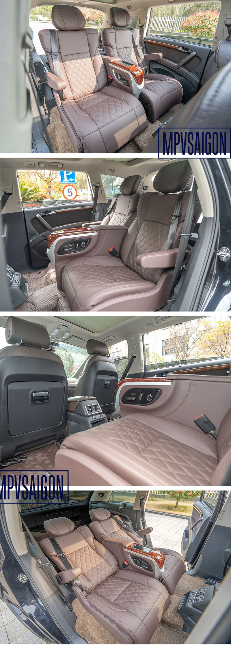 độ ghế limousine độ nội thất limousine AUDI Q7