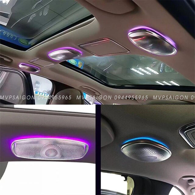 Hệ thống loa Burmester ốp trần sau cho xe Mercedes