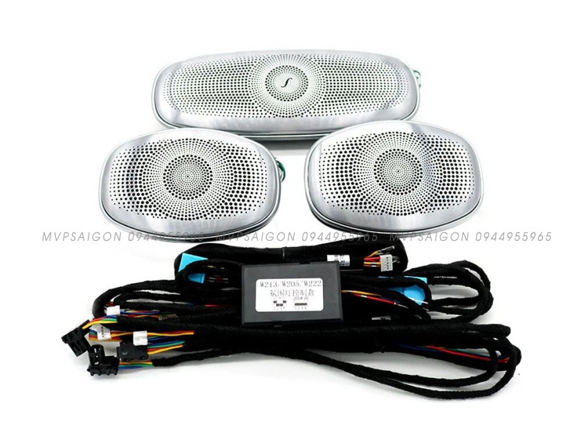 Hệ thống loa Burmester ốp trần sau cho xe Mercedes