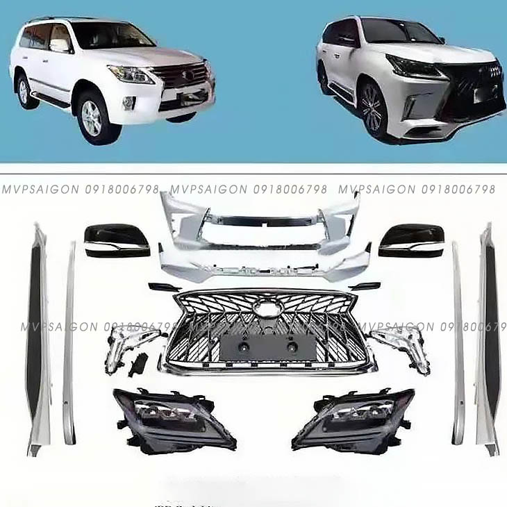 Nâng cấp body kit mặt trước và đèn cho Lexus LX570