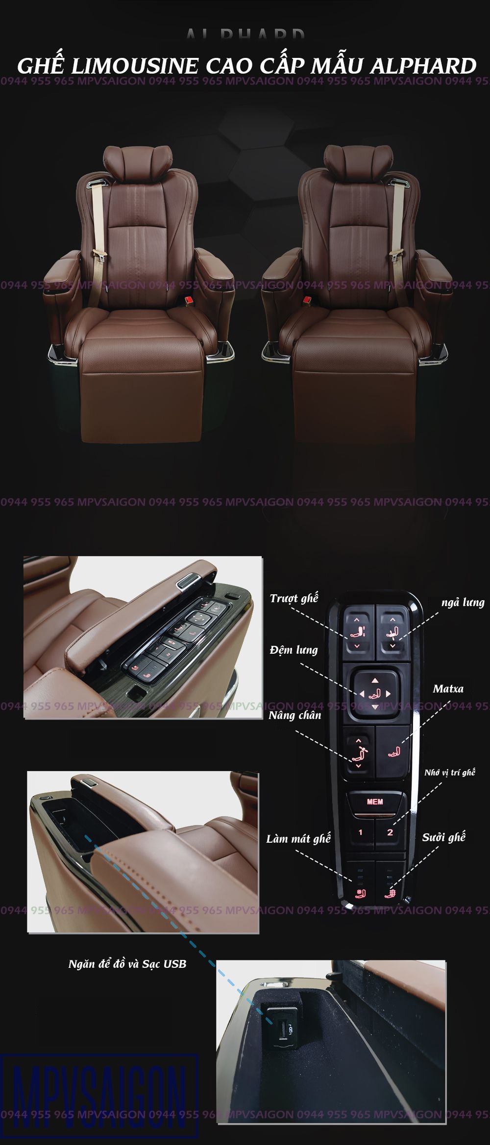 Nâng cấp độ ghế Limousine V250 V class