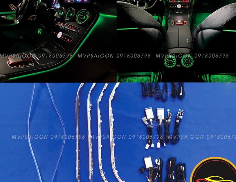 Nâng cấp Led viền nội thất 64 màu GLC, C Class (C200, C250, C300, GLC 200, GLC250, GLC300)