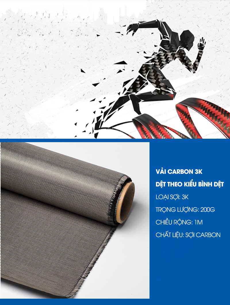 Vải carbon fiber 3K dệt cho nội thất ô tô C14