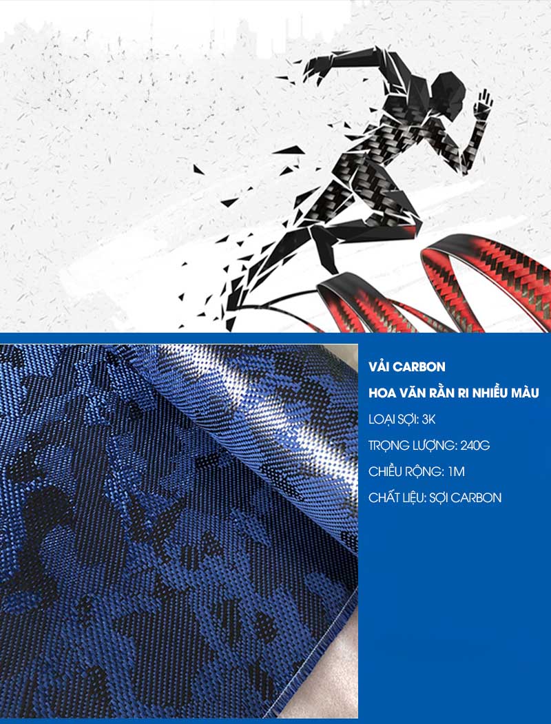 Vải carbon fiber 3K dệt cho nội thất ô tô C16