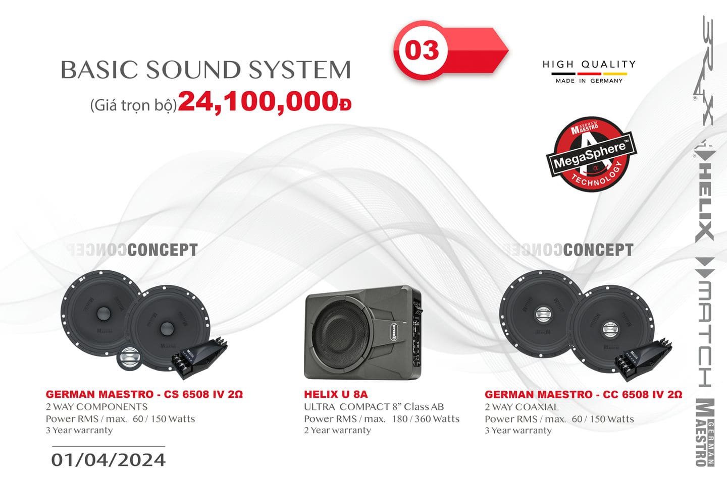 Bảng giá tổng hợp nâng cấp hệ thống âm thanh tại MPVSAIGON