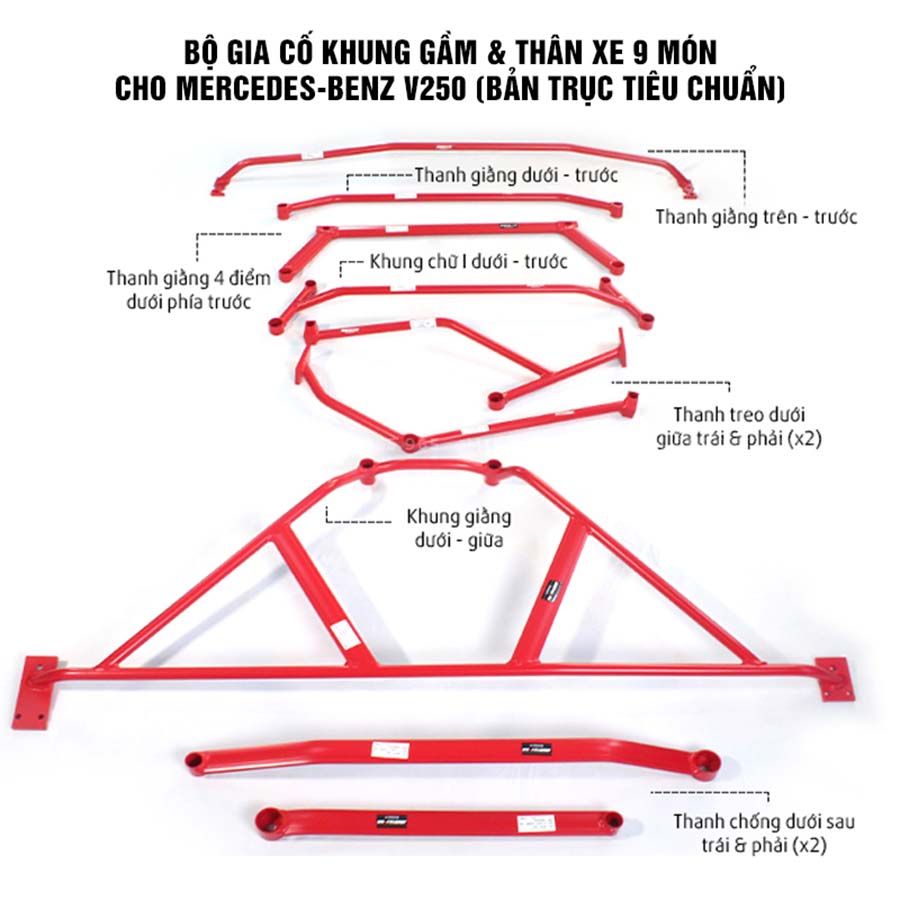 Bộ thanh giằng cân bằng xe Mercedes Benz V250