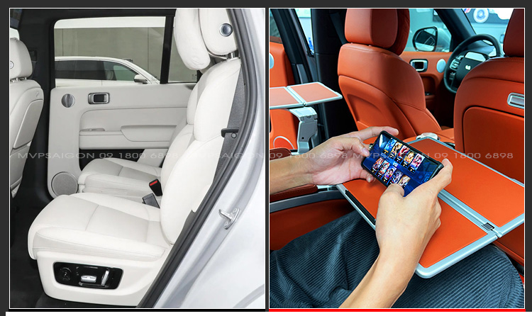 Ghế Limousine thương gia có bàn xếp gọn trong tay ghế