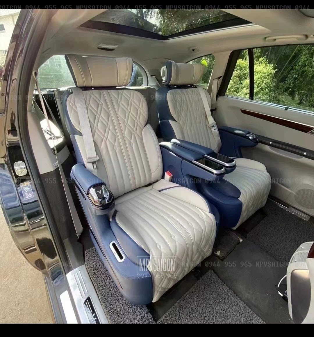 độ ghế nâng cấp nội thất Limousine Mercedes Benz R300 R350 R500