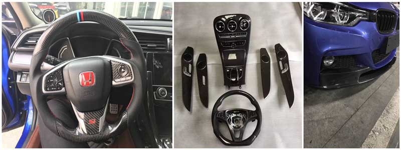 Vải carbon fiber 3K dệt cho nội thất ô tô C12