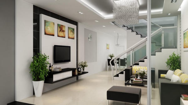 Cây xanh sẽ giúp cho căn nhà bớt khô khan