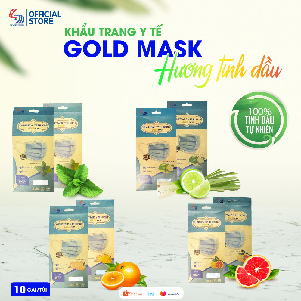 Khẩu trang y tế hương tinh dầu Gold Mask