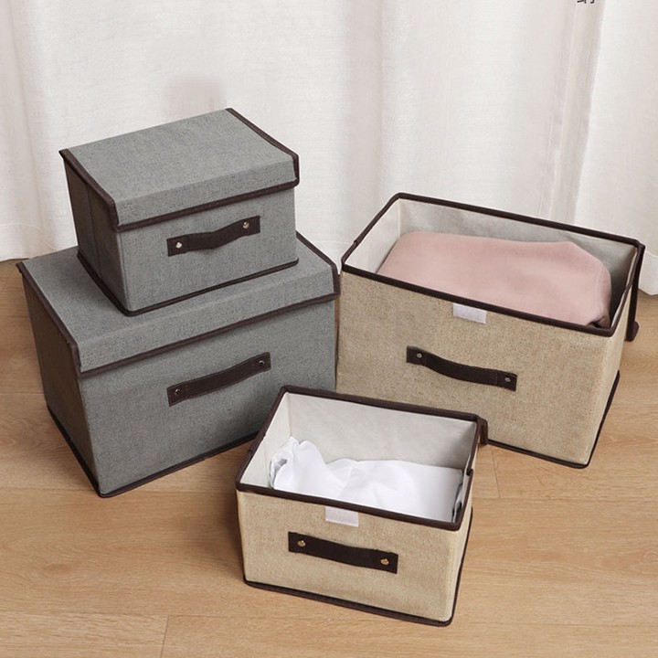 Bộ 2 hộp vải đựng đồ xếp gọn đa năng