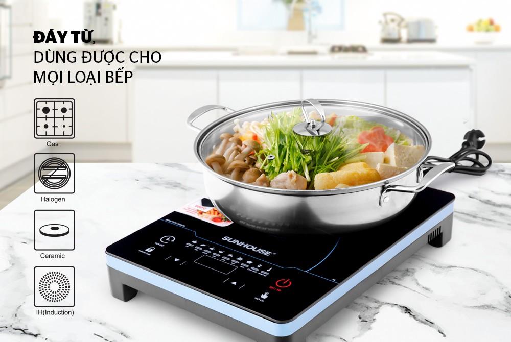 Nồi lẩu inox 1 đáy Sunhouse SHG24L