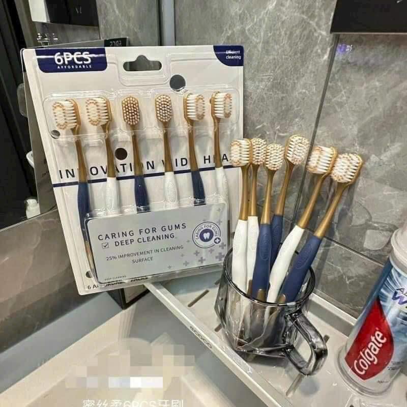 Set 6 bàn chải đánh răng CHOCOIKES lông mềm