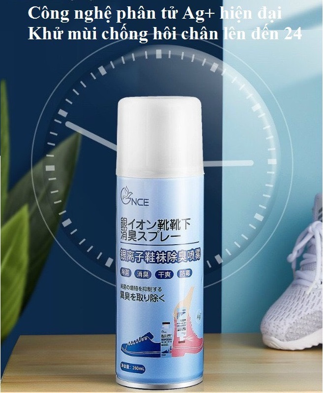 Bình xịt giày dép khử mùi chống hôi chân NCE