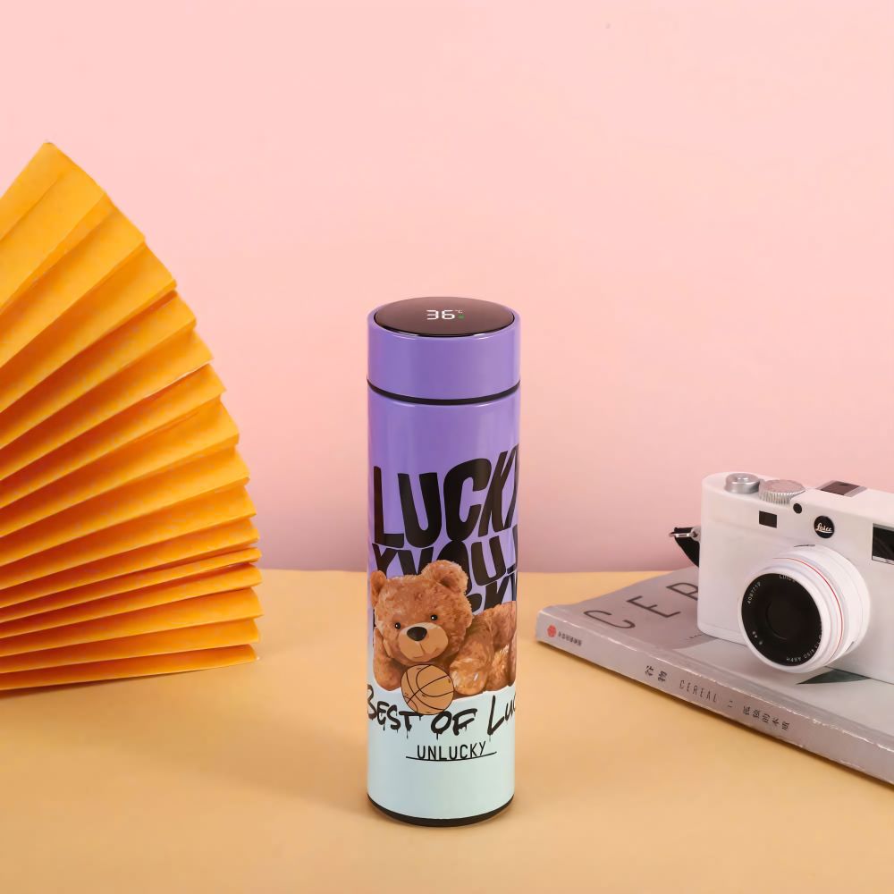 Bình giữ nhiệt Gấu phi hành gia nắp bật 500ml cao cấp