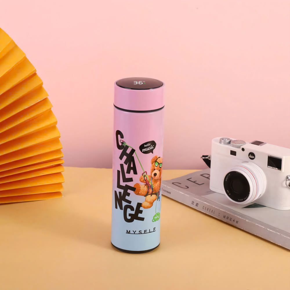 Bình giữ nhiệt Gấu phi hành gia nắp bật 500ml cao cấp