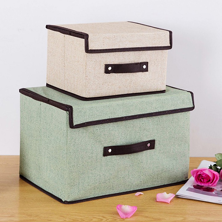 Bộ 2 hộp vải đựng đồ xếp gọn đa năng