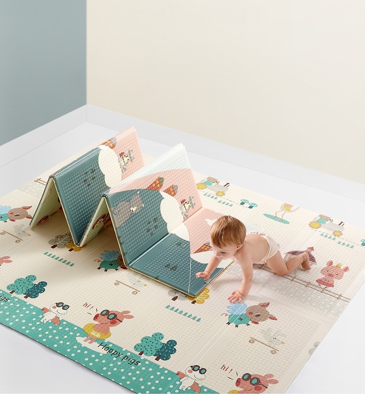 Thảm xốp XPE Nhật Bản cao cấp phủ silicon cho bé